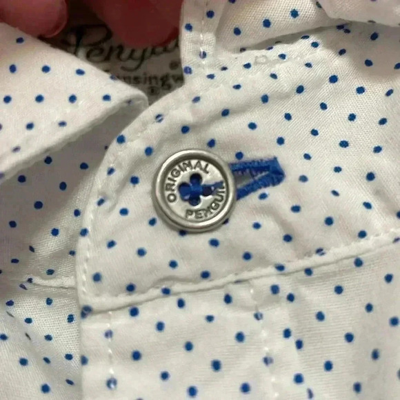 Original Penguin by Munsingwear Men’s Small Long Sleeve Button Down White Shirt - Picture 10 of 10